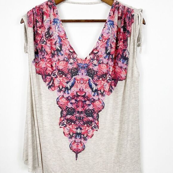 Free People Floral Sleeveless Top Small - Picture 3 of 10